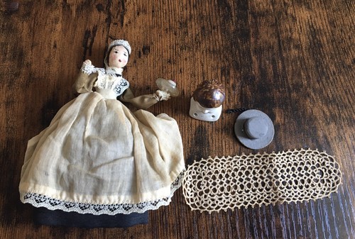 Vintage puppenstubenpuppe und - puppenstubenpuppe,